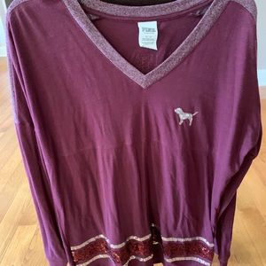 Victoria’s Secret T-shirt.